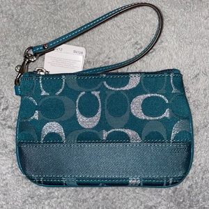 Teal Coach Wristlet NWT